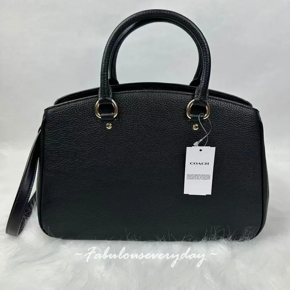 Coach Savannah Carryall Bag Crossbody In Leather/Gold/Black CAL56 NWT - Picture 3 of 7